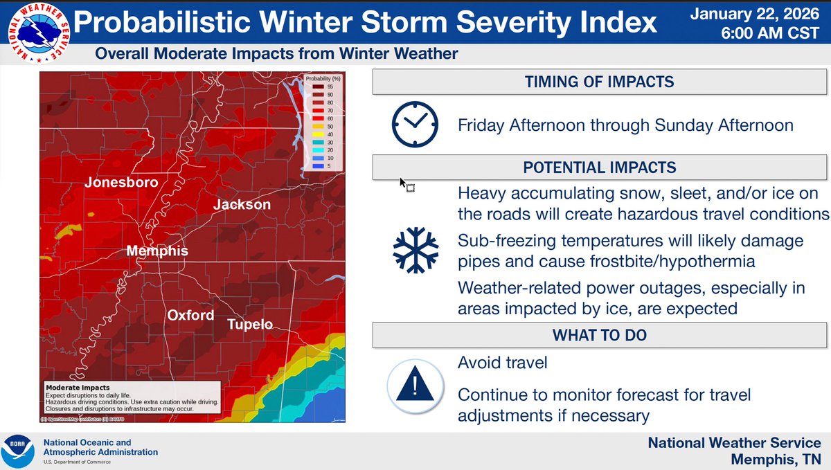 LafayetteEMA's tweet photo. 🚨 Winter Storm Update for Lafayette County 🚨

Confidence has increased that Lafayette County could see significant impacts from ICE with this weekend’s winter storm. 🧊🌨️ https://t.co/Yjk6WoDXZy