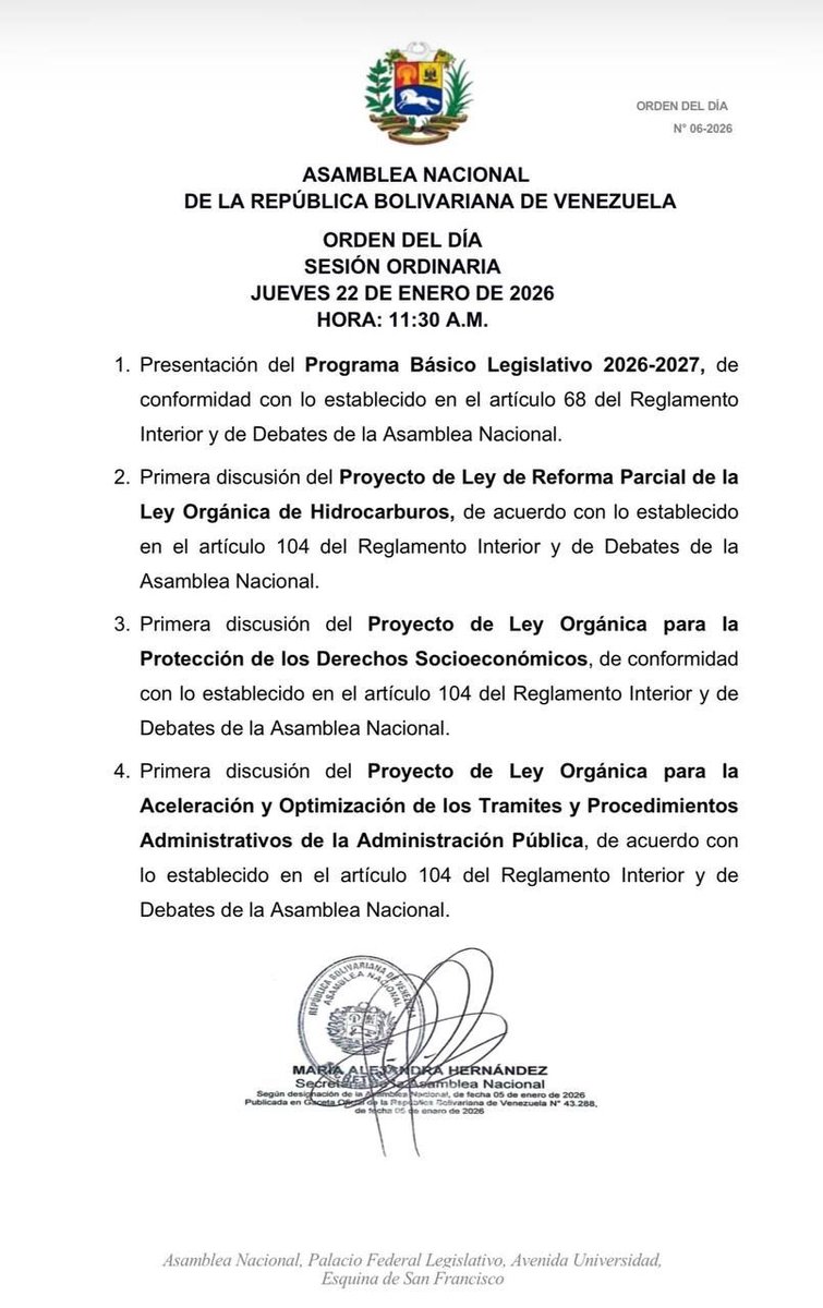 cmatagarcia's tweet photo. #Venezuela Reforma de la Ley Orgánica de Hidrocarburos (Primera discusión). https://t.co/2dk92P4Ms8