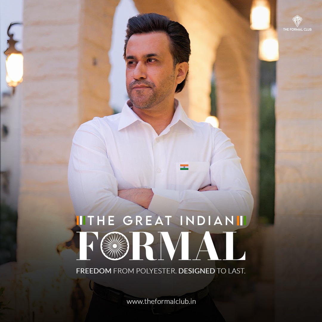 Freedom isn’t just a feeling. It’s a standard.
Freedom from polyester. Freedom to choose better.
This Republic Day, wear formals that stand for quality, purity, and pride. 📷📷
The Great Indian Formal
Designed to last. Made to stand apart.
#RepublicDay #TheFormalClub