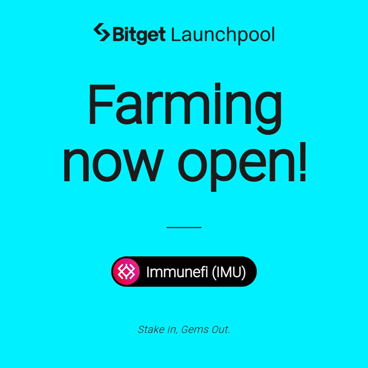 Farming is now open for $IMU @immunefi on #Bitget Launchpool! 🔨 Lock BGB  or IMU to share 20,000,000 IMU. ⏰ Locking period: Jan 22, 14:00 - Jan 28,  14:00 (UTC) ➡️ Join here: https://t.co/cL1BlisGmE