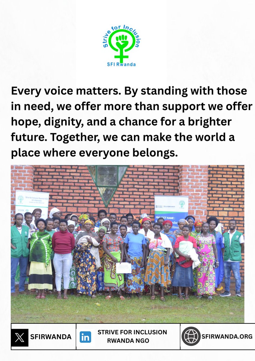 Strive for inclusion Rwanda NGO tweet media