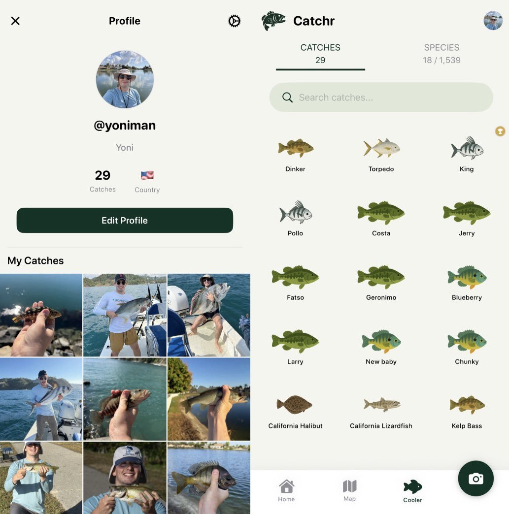 🎣 Programador americano compartilha protótipo do aplicativo de pesca que está desenvolvendo, que funcionará como uma espécie de “Pokémon GO da pesca”.