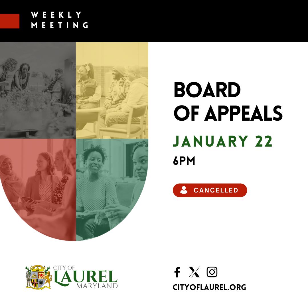 The Board of Appeals meeting originally scheduled for tonight (1/22) has been cancelled. The next Board of Appeals meeting is on February 26, 2026