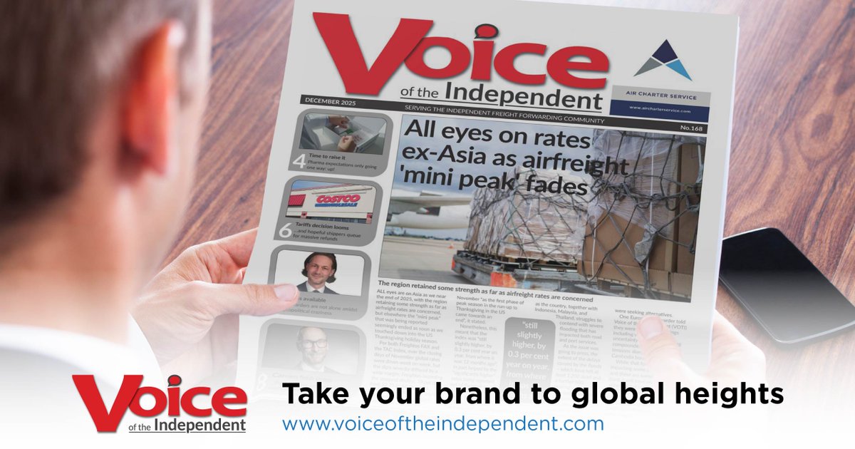 This is your chance to put your brand directly in front of thousands of freight forwarders and key decision-makers worldwide.

📖 Voice of the Independent is read by the global logistics community — make sure they see you.

👉 na2.hubs.ly/H031f2h0

#EGLN #FreightForwarding