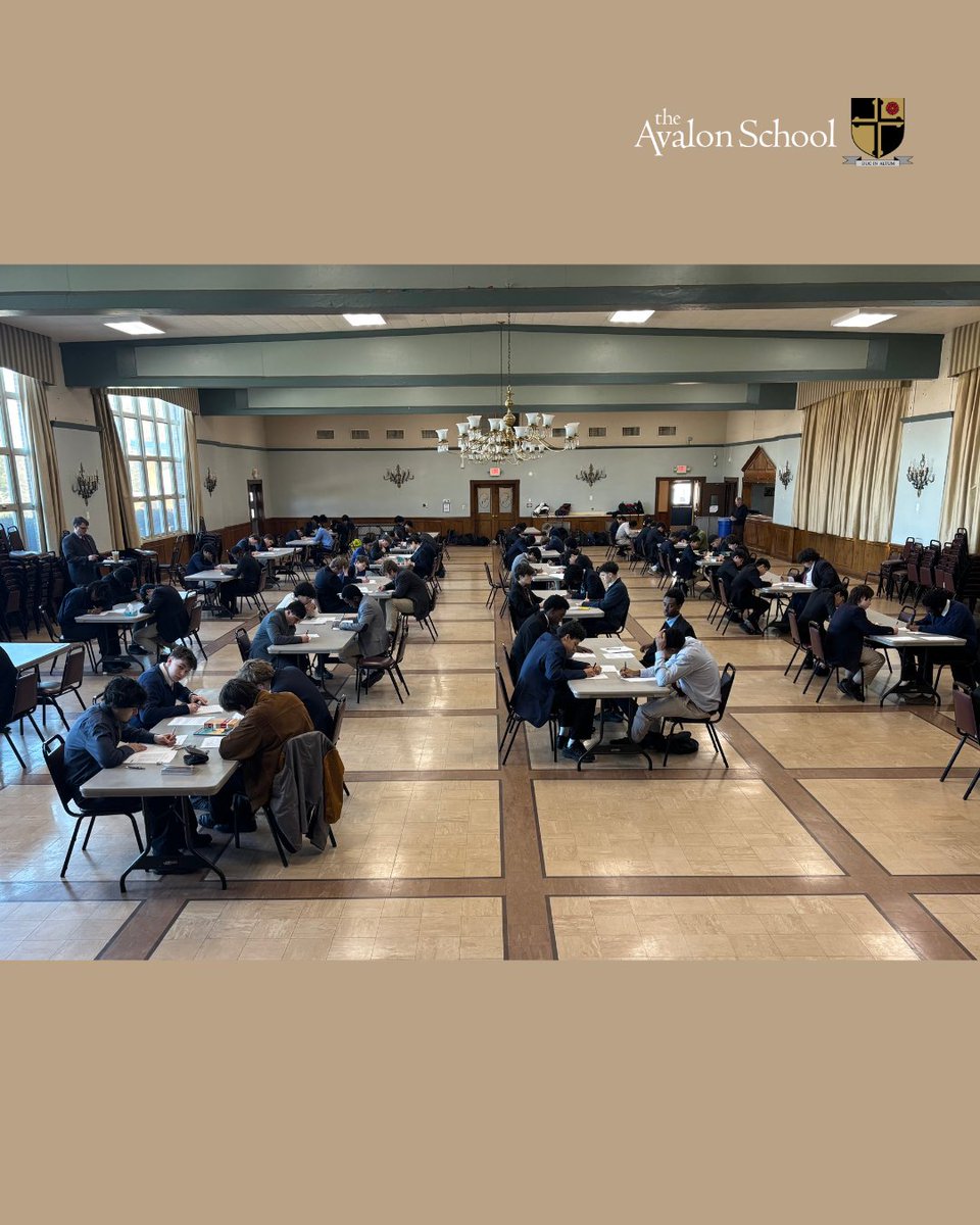 AvalonSCH's tweet photo. Pens moving, minds engaged, and focus locked in, midterm exams are in full swing at Avalon.

#AvalonSchool #DucinAltum #allboysschool #CatholicSchools #MocoSchools #DC #DCCatholicSchools https://t.co/guob7YK6xC