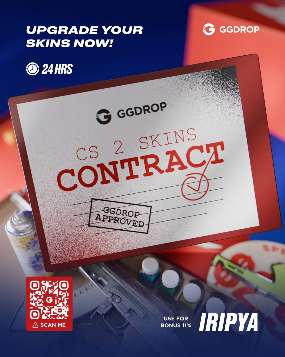 gg_drop's tweet image. 🎯 CONTRACT OR NOTHING 🎯
Feeling confident? Prove it. 
Make a Contract, share your result + ID, and take part in today’s GGPlay round.
Use IRIPYA for +11% on GGDROP
One lucky participant will snag a “Case Battle” case. Risk it properly.