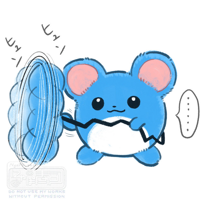 nyapo_sushi's tweet image. 怒れるマリル