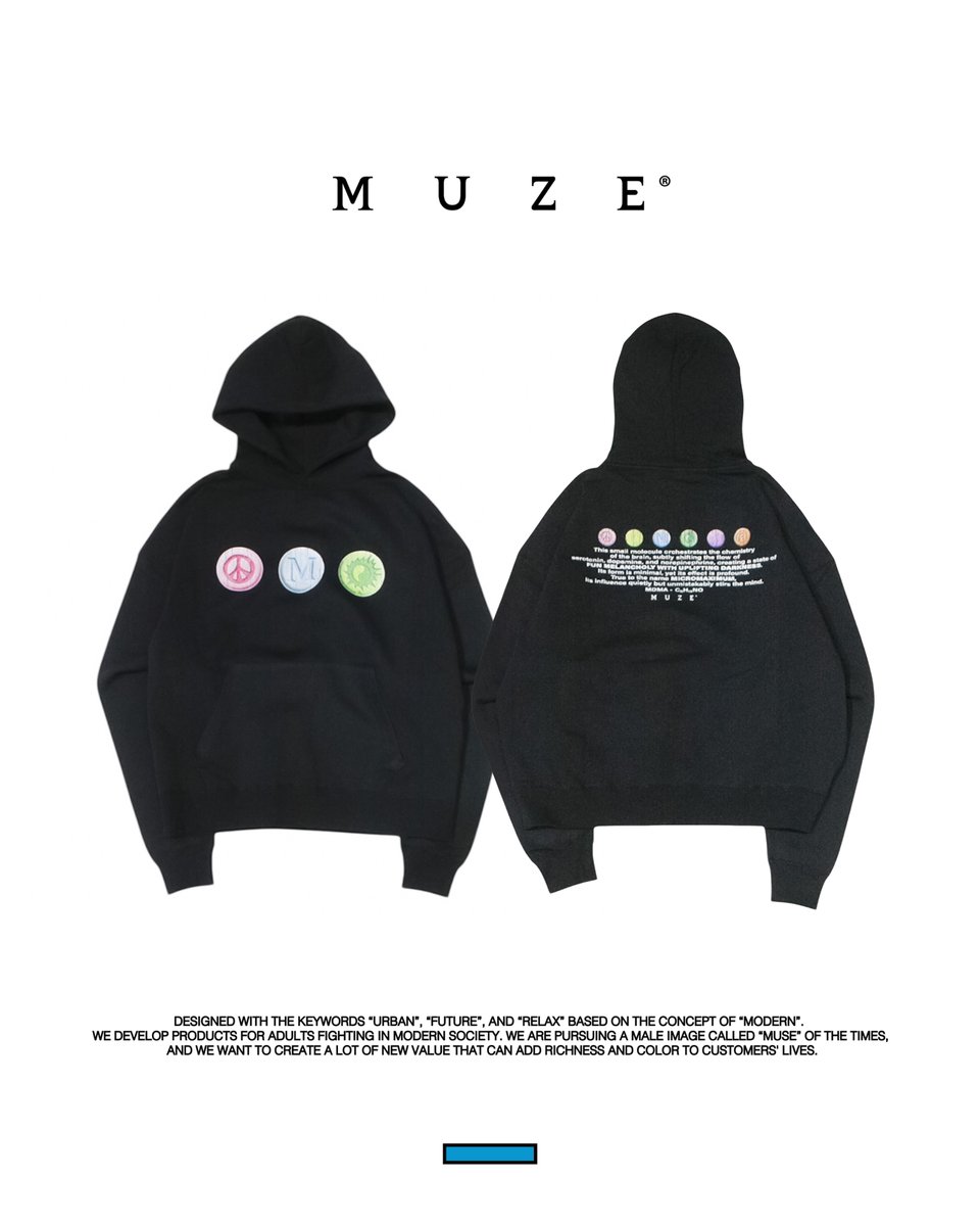 NEW ARRIVAL

MUZE GALLERY  2026.1.23 13:00-
MUZE TOKYO ONLINE 2026.1.24 13:00-

MUZE® TURQUOISE LABEL
【MUZE® MICROMAXIMUM TABLET WIDE SWEAT HOODIE】
NO: M25W-PK05
SIZE: 1 / 2
COLOR: BLACK

ITEM PAGE
muze.tokyo/products/m25w-…