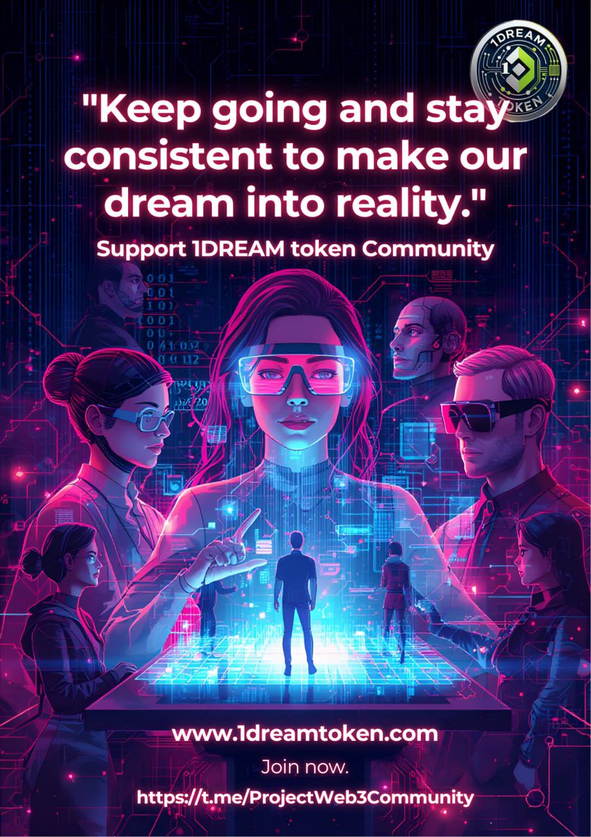 🔥 ONE DREAM. ONE CHAIN. ONE FUTURE. 🔥

This isn’t just a token — it’s a movement.

1DREAM TOKEN unites vision, community, and purpose on one chain, building a future powered by belief and patience.

Limited supply. Strong fundamentals. Community-driven.