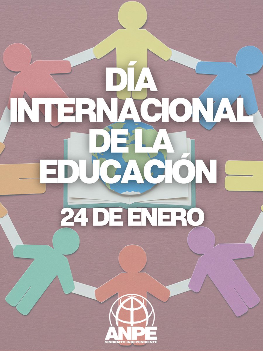 anpenacional's tweet photo. 24E: Día Internacional de la Educación
La educación de calidad no se impone: se construye. Y se construye con docentes reconocidos, con condiciones dignas para enseñar, y con juventudes protagonistas que participan, crean y transforman.
#ANPE por una Educación pública de calidad. https://t.co/ngfqQcuIC5