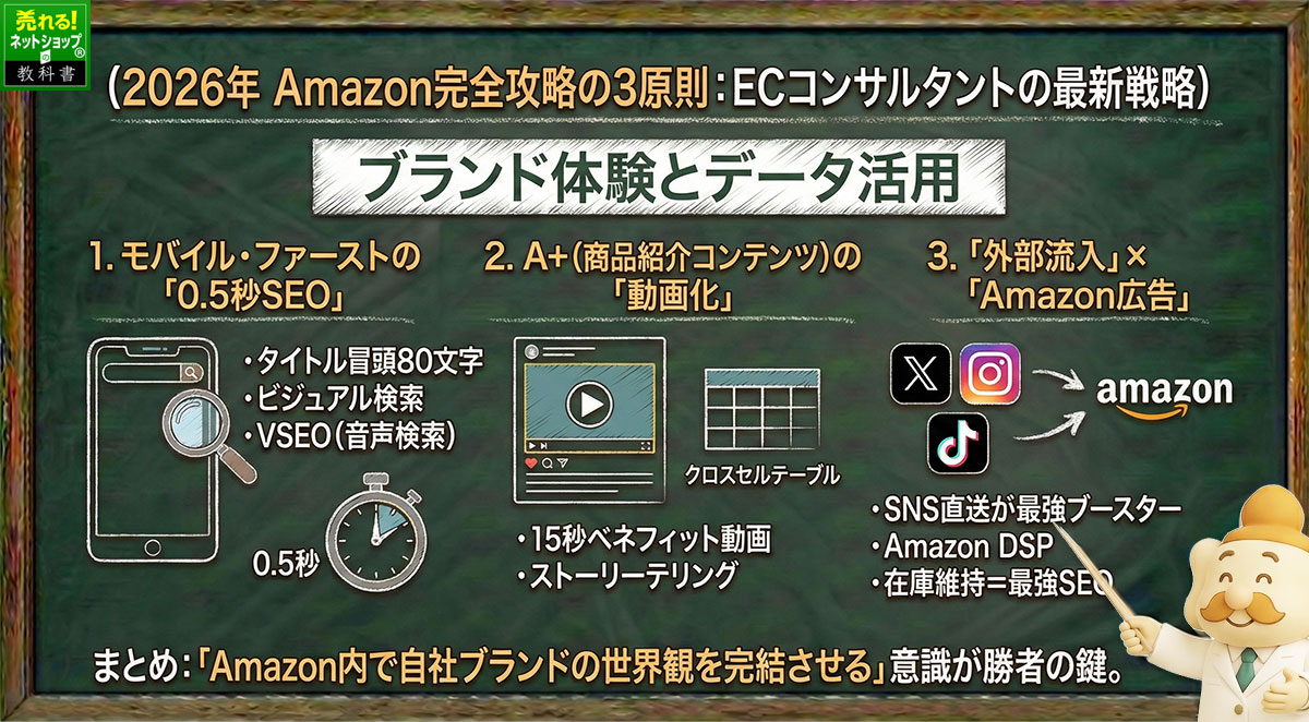 2026年版Amazon攻略】まさか、まだキーワードを詰め込んでるの？ はっきり言います。Amazon SEOは死にました。  アルゴリズムは完全に進化し、小手先のテクニックだけでは今年中に淘汰されます。 2026年に「爆売れする店舗」だけが実践している新・3原則を公開します。  今 ...