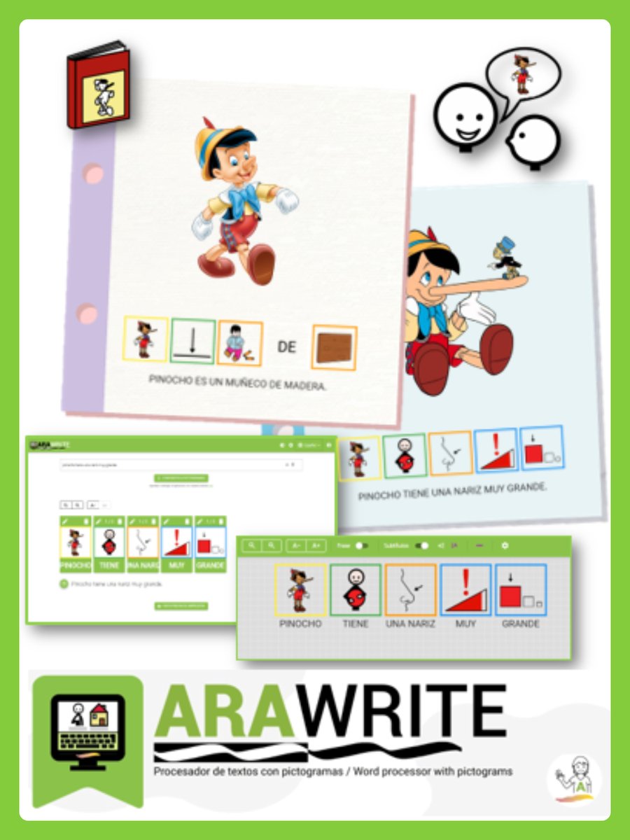 🤩¿Necesitas adaptar un cuento a pictogramas para que sea accesible a todos tus alumnos. 
📲Con AraWrite te lo ponemos muy fácil.
🔗💻 arawrite.arasaac.org
👉Aquí tienes un completo tutorial de uso: 
🔗💻 aulaabierta.arasaac.org/arawrite_inicio