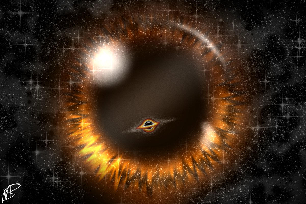 Black Hole:

Somewhere in the universe, the humans discovered one of the largest supermassive black holes they've ever seen. But as it turns out, they're not the only ones who noticed it, as a giantess' gaze pierces through the void. ^^

#sizetwitter, #giantess, #sizeart, #sfwgt