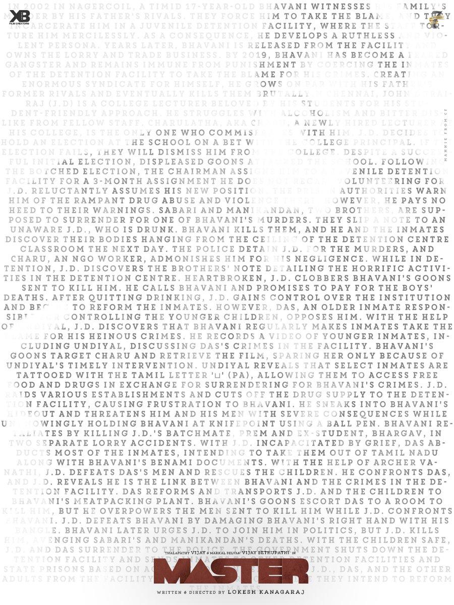 Celluloid_Folio's tweet photo. 18/365 🔥        
Master.. 365 Days.. 365 Posters..              
#ThalapathyVijay @Dir_Lokesh #Master https://t.co/droPoPct1q