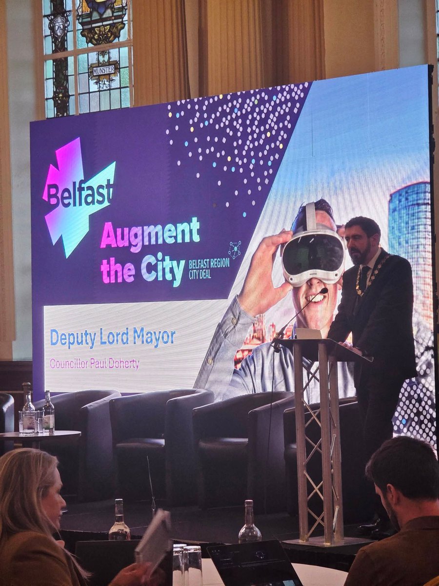 PaulDoherty___'s tweet photo. A joy every day to be Deputy Mayor and representing Belfast.

A great morning spent at City Hall marking the close of Augment the City.

18 months of bold ideas, innovation and collaboration exploring how technology and augmented reality can shape future visitor experiences and support smarter public services.

Huge credit to everyone involved in delivering such a forward-thinking project for Belfast.