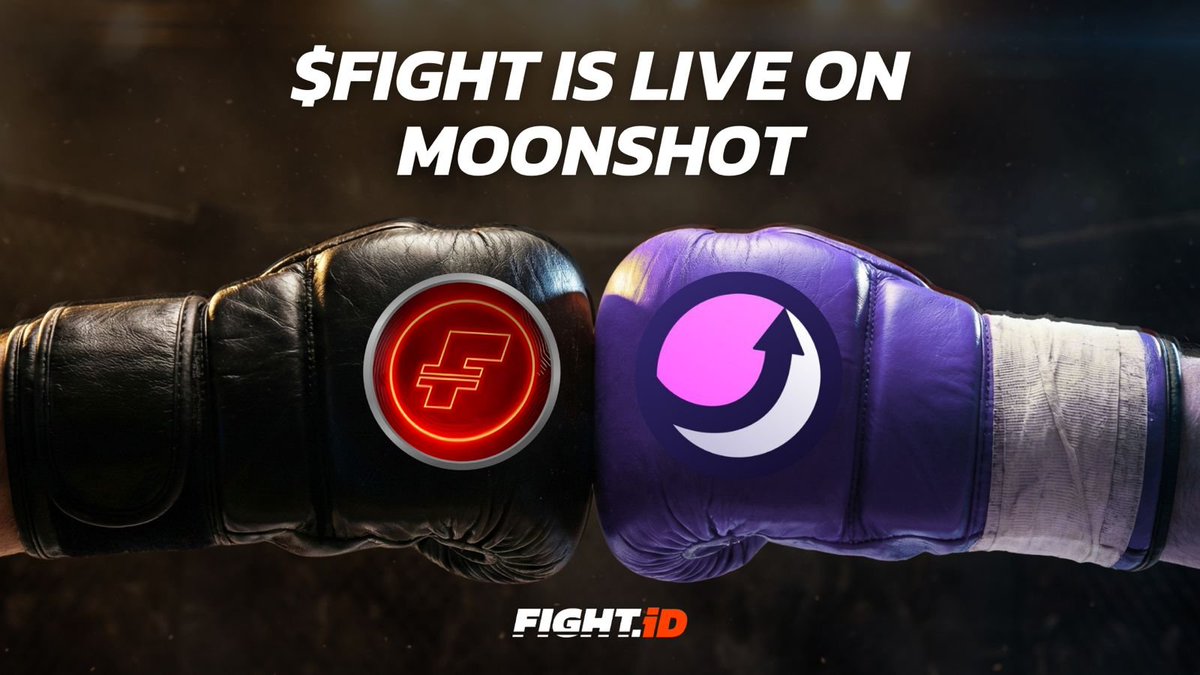 Tag team match confirmed: $FIGHT x <a href="/moonshot/">Moonshot</a>

🥊 Status: Live
🏟️ Arena: moonshot.com/FIGHT?ref=iBcx…
🏆 Goal: Onboarding Fight Fans

The revolution of combat sports just found a new home.