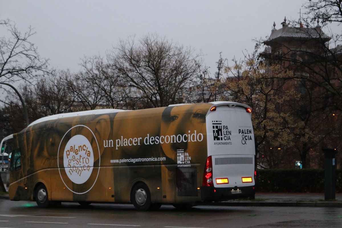 PalenciaAyto's tweet photo. 🚍 Difundimos en #Madrid, en el marco de @fitur_madrid, la imagen promocional del #sello #PalenciaGastronómica y del #EclipseTotalSolar por medio de un #autobús que circulará por las calles del centro de la capital de España durante una semana👇
https://t.co/Hp5IqkMk2n https://t.co/NXIQXniOGW