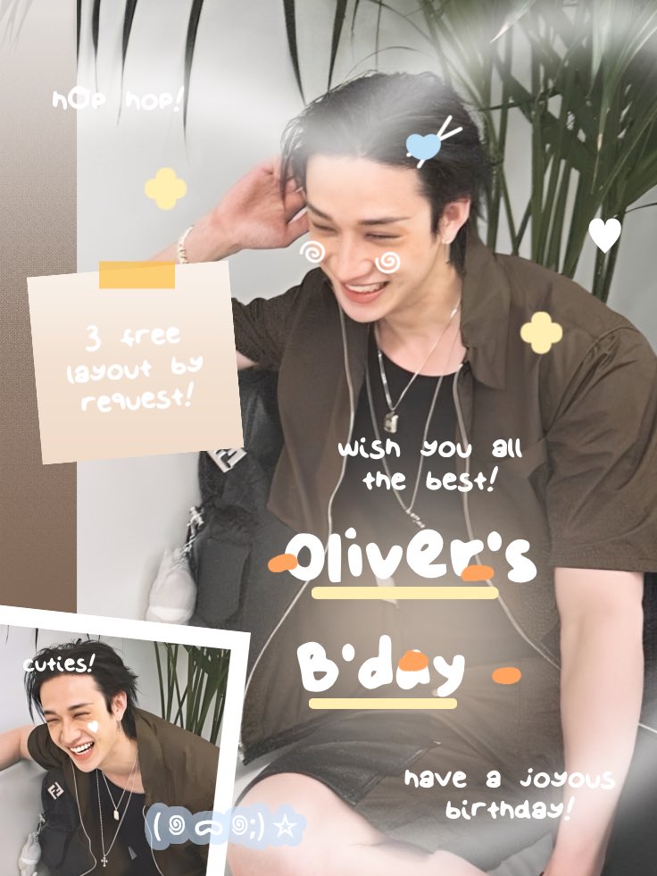dollskith's tweet image. 👩🏻‍🍳🥨 help rt? tysm! ૮꒰ ྀི . . ꒱ა ❤︎

🌸 ‘mLo everyone! Oliver’s Birthday is coming! @bitterave 🍰🌷 and to celebrate it, there’s 3 FREE SLOTS LAYOUT BY REQ for you! 🍮🪽 check ALT for moRe! 𓈄˚₊ 🧸🎀

💌 by reply
💬 now – 24 january 20.00 WIB

ʚ #zonauang ɞ