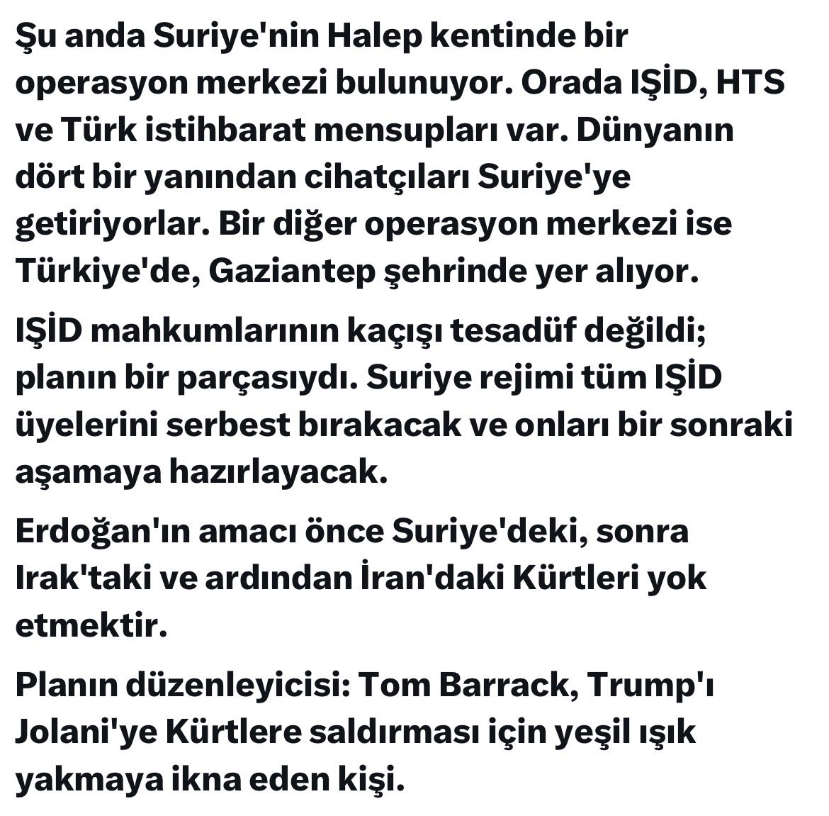 İddia| Rojava 

⭕️Erdoğan, Donald Trump'a, Esad'a karşı uyguladıkları saldırıya benzer bir kara harekatı teklif etti.
Trump, Erdoğan'ın teklifini kabul etti.

Erdoğan'ın teklifi neydi?🔽⬇️
İşte detaylar 
#KobanêUnderAttack 
#RojavaDefend