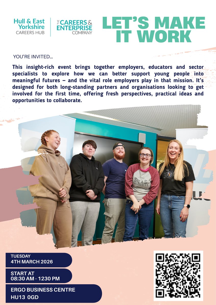 EMPLOYER DEVELOPMENT MORNING

You're invited to this insight‑rich event which seeks to bring together employers and educators to explore how we can better support young people into meaningful futures.

Breakfast will be provided. Please Register: buytickets.at/hullandeastyor…