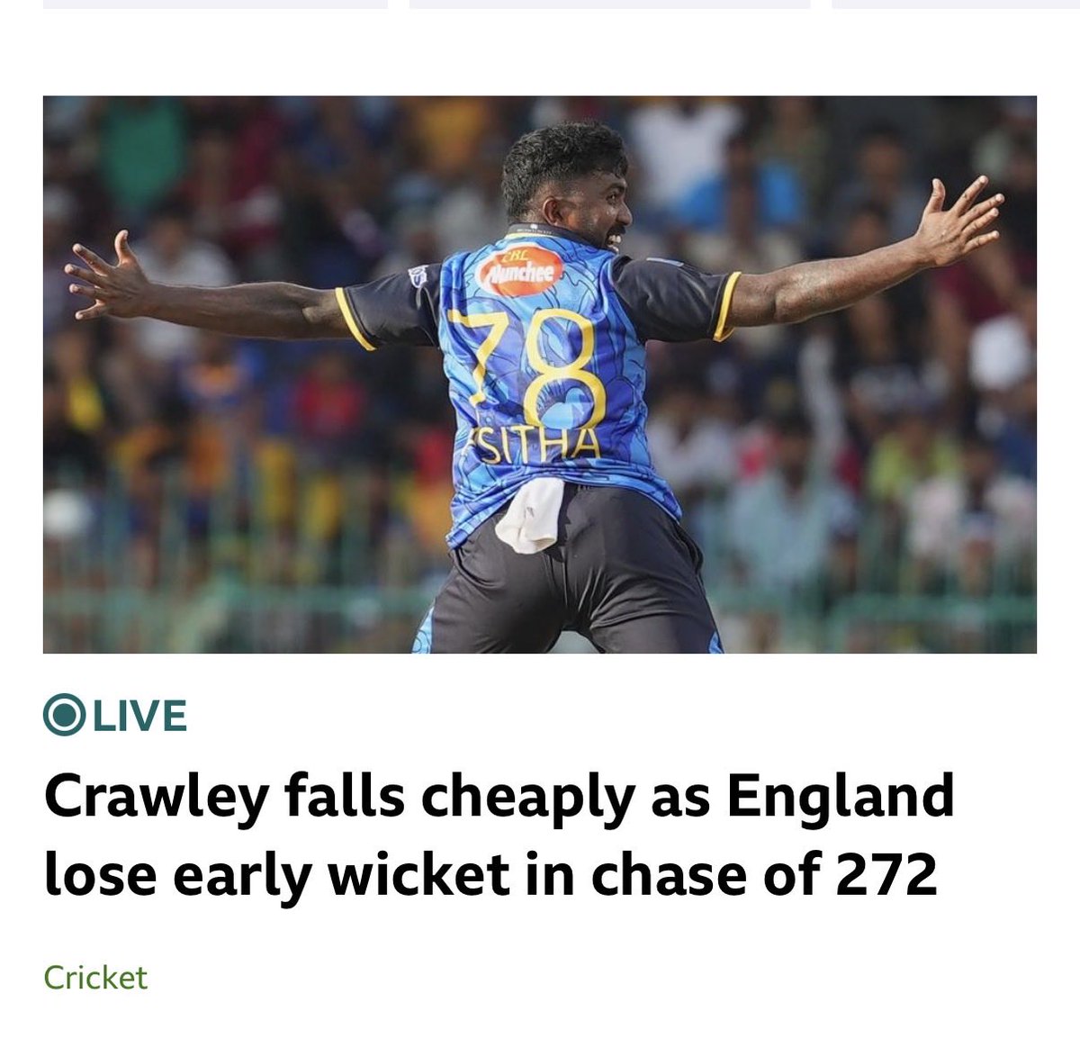 HowzatDiceNTS's tweet photo. Anyone ever get déjà vu?

#englandcricket #odi #SriLanka #England https://t.co/iUrt1ZROby