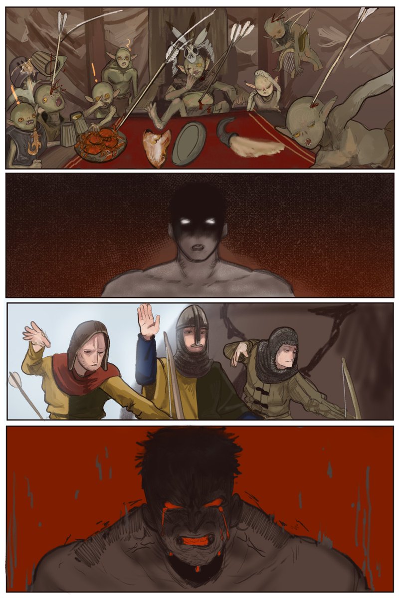 101ho_'s tweet image. Goblins are quite an intelligent race. They live in large tribal societies and build their settlements in places that escape human notice. They do not deliberately go near human villages or interfere with humans, because they know that if they were to harm even a single human and…