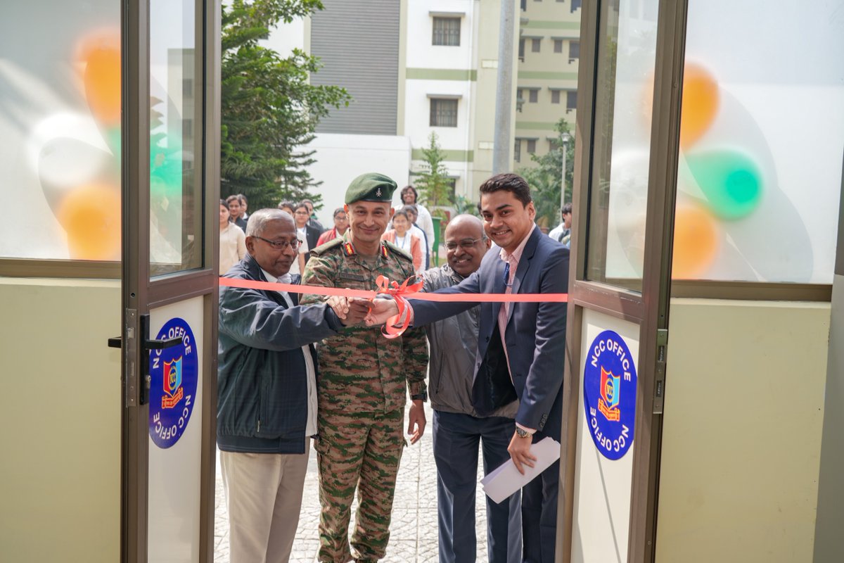 sxukolkata's tweet photo. A proud step towards leadership, discipline, and nation-building
St. Xavier’s University, Kolkata inaugurates its NCC Unit—empowering students to serve with unity and purpose.
#SXUK #NCCInauguration #NCCUnit #StXaviersUniversity https://t.co/ZYwTsoVtOk