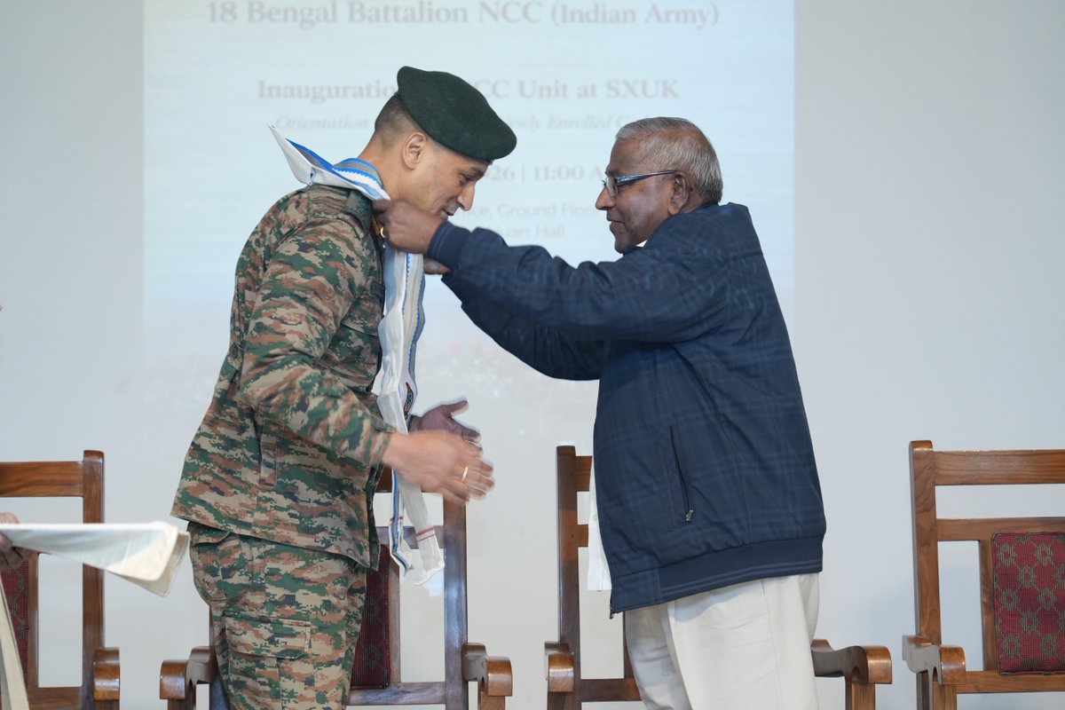 sxukolkata's tweet photo. A proud step towards leadership, discipline, and nation-building
St. Xavier’s University, Kolkata inaugurates its NCC Unit—empowering students to serve with unity and purpose.
#SXUK #NCCInauguration #NCCUnit #StXaviersUniversity https://t.co/ZYwTsoVtOk