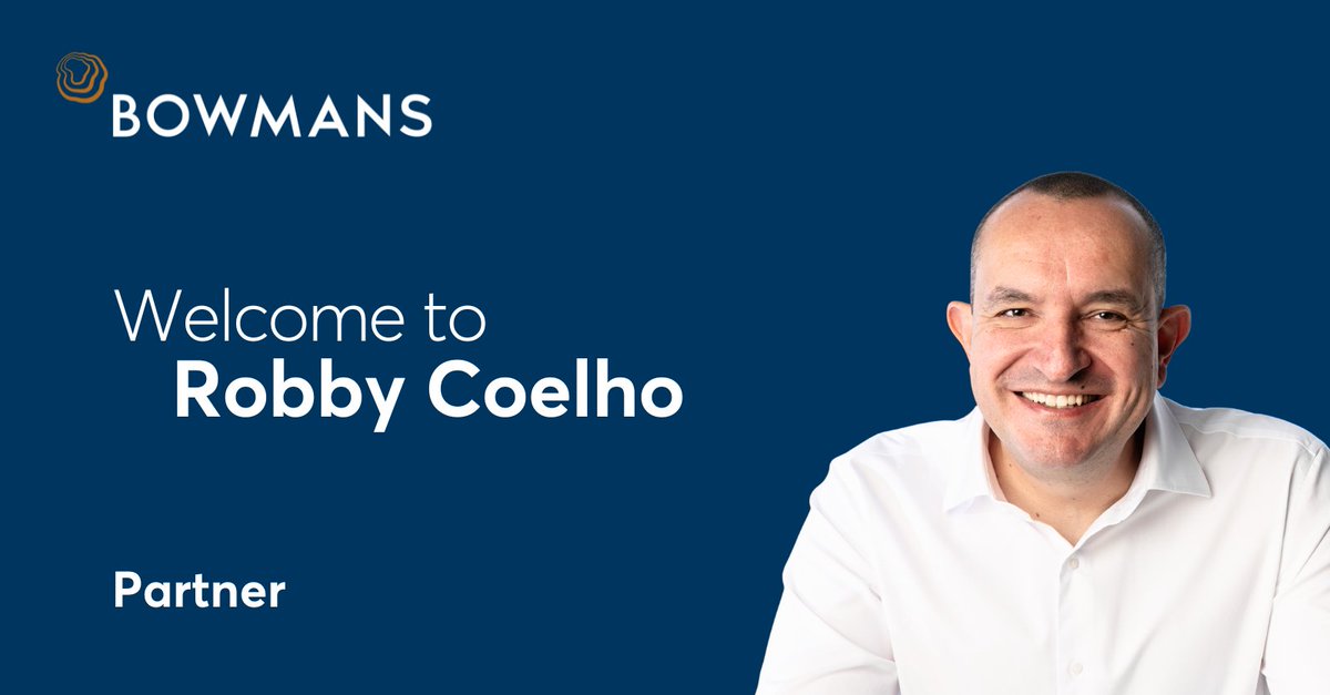 WELCOME🇿🇦| Welcome to Robby Coelho our new partner who specialises in technology and related commercial matters. He has extensive  experience across EMEA, where he's held a range of roles from private practice, in-house counsel to entrepreneur. Read more: linkedin.com/posts/bowmans-…