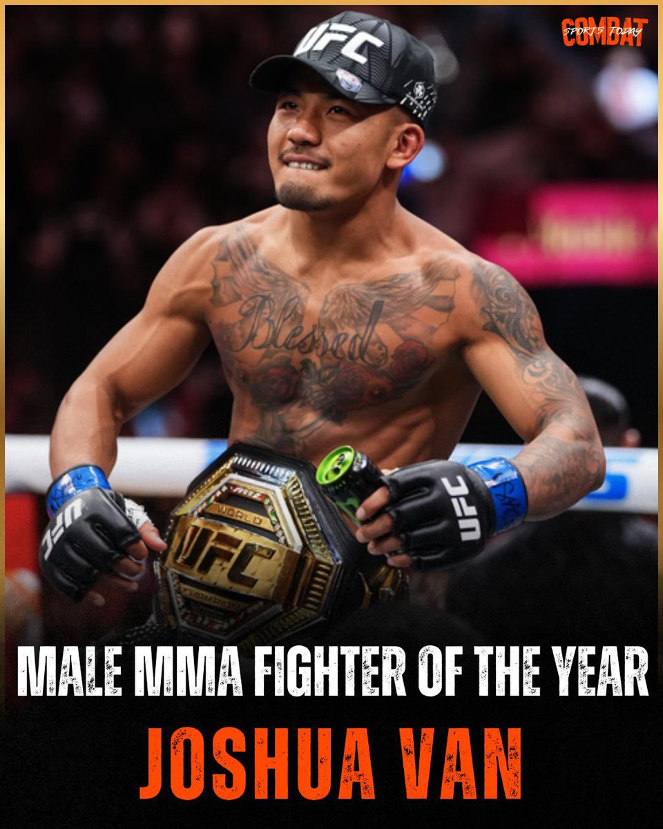 CSTodayNews's tweet image. CST 2025 Male MMA Fighter of the year: Joshua Van 🏆

Van went 4-0 in 2025, including a fight of the year performance vs Brandon Royval on late notice and claiming the UFC Flyweight World Championship.

@JoshuaVanBT