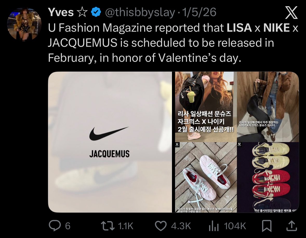 well yes, mind you they send her multiple item that has not been released yet. and nike got nothing to do with that man too. yall are so obsessed with him like there is not a day yall didn’t mention his name. at this moment just say u want him for ur fave.