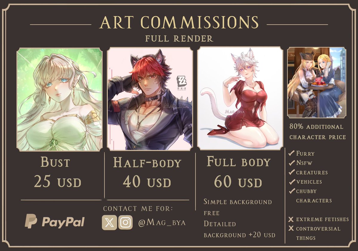 Mag Bya | Art Commissions Open tweet media