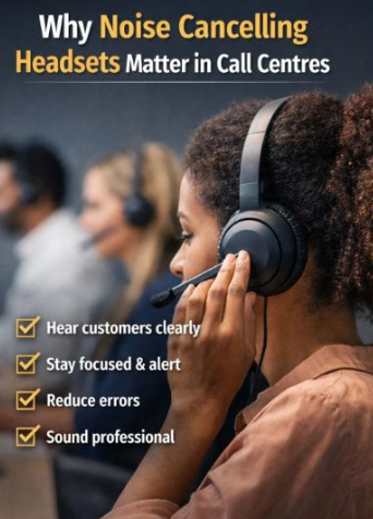 Yemglo09's tweet photo. In a call center, background noise comes from everywhere. Other agents talking, phones ringing, team leads giving instructions, and general office movement. Without a noise cancelling headset, all of that competes with the customer’s voice. https://t.co/jUNM5Fx1bS