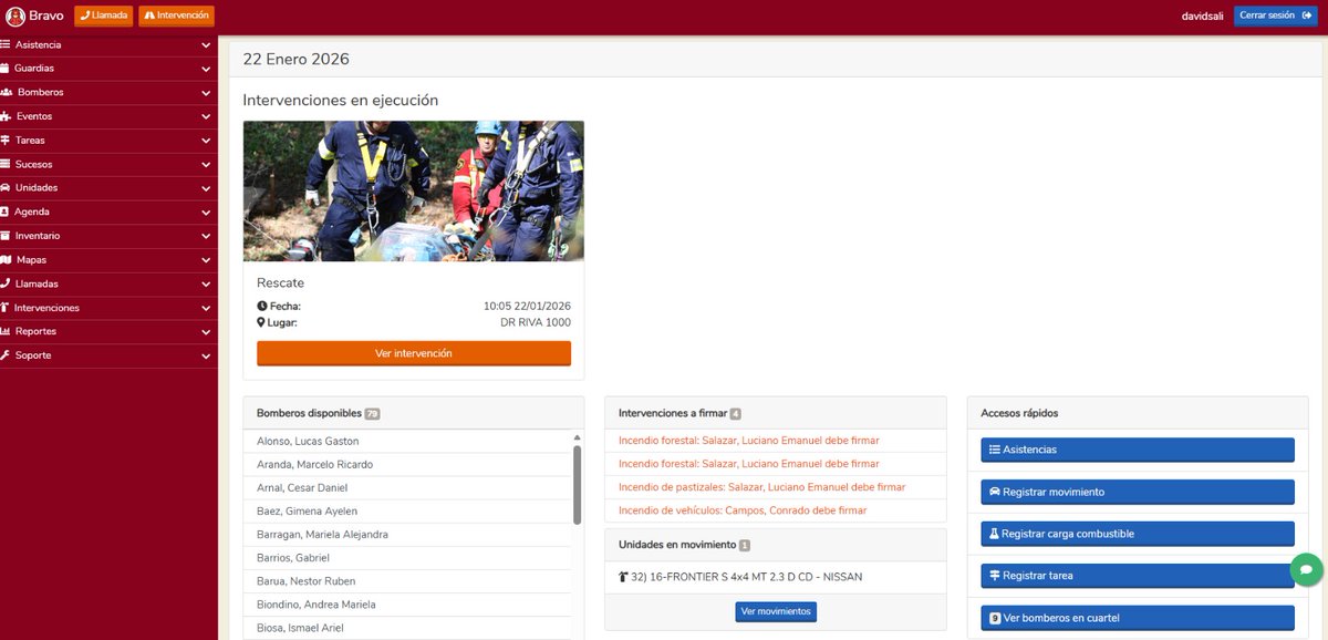 BombVolRosario's tweet photo. Nos enorgullece informar a la comunidad que Bomberos Voluntarios de Rosario cuenta ahora con un SOFTWARE de GESTION INTEGRAL para la operativa Institucional. Esto es un salto de calidad en nuestras actividades teniendo así un mayor control del recurso material, humano y la gestión de las intervenciones.

#BomberosRosario
#NosNecesitamos
#Bravo

@emergenciasAR @leodelga2