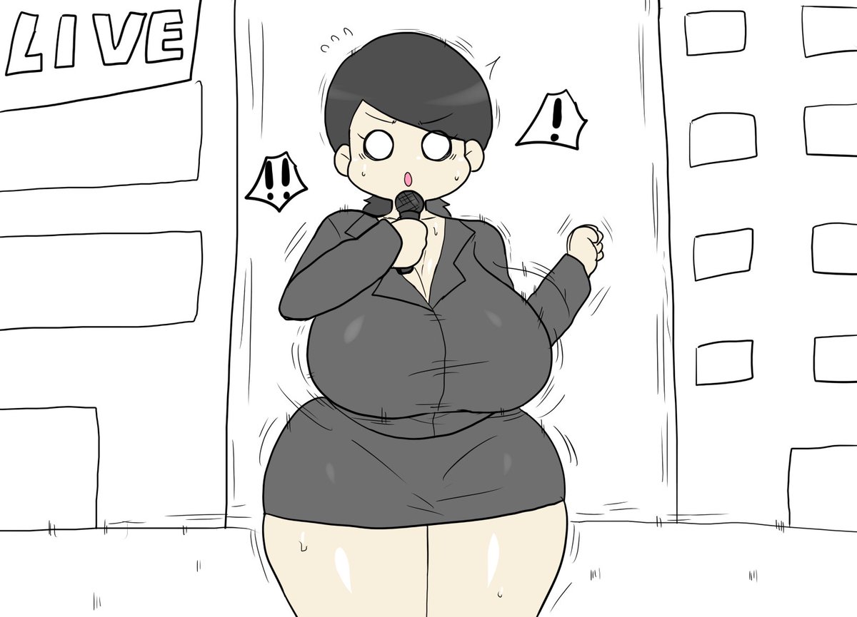 地震に揺られる女子アナ 