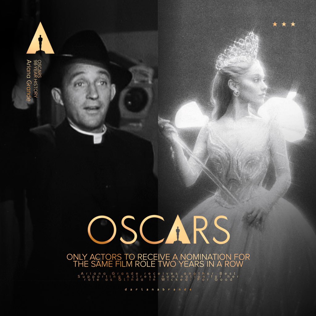 darianabrande's tweet image. since i made the edits, here are the records Ariana Grande would have broken if she wasn’t snubbed at this year’s #Oscars (a thread)