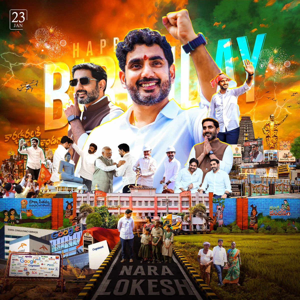 IParitalaSriram's tweet photo. Delighted to share the birthday CDP of our young and dynamic leader Nara Lokesh anna.
#CDPofNaraLokesh 
#NaraLokesh https://t.co/RTd5mUmF4m
