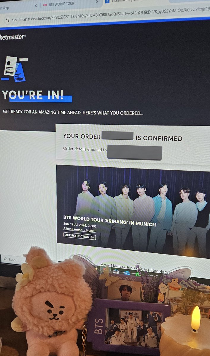 Yessmer1's tweet photo. OSEA ESTO ES REAL😭😭 NO ME LA CREO ESTOY EN SHOCK 😭💜

BTS BTS BTS
#BTS_WORLDTOUR
#BTS_ARIRANG https://t.co/rSVHNwWlyK
