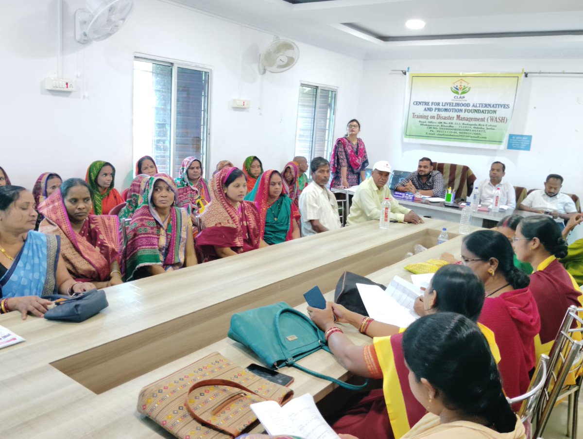 ClapFounda5250's tweet photo. Training on “WASH” as part of “Disaster Management” was conducted by @ClapFounda5250 for PRI members in the presence of the Sarpanch &amp; Panchayat Samiti members at Mardakote GP, Beguniapada, Ganjam on 21.01.2026, strengthening local preparedness &amp; response for disaster management. https://t.co/sdrOWlhHQ5