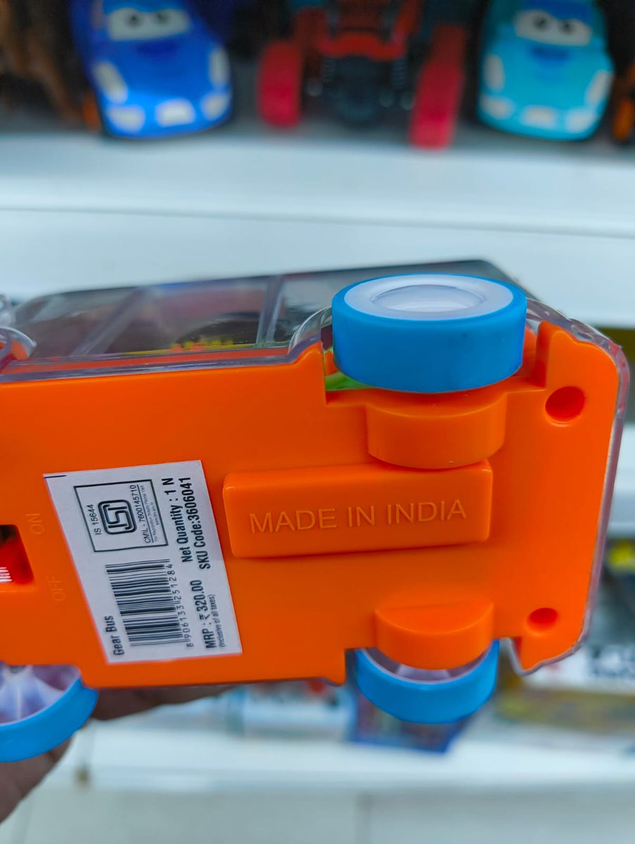 brahma_4u's tweet image. During my childhood we were surrounded by  imported toys.

Now I saw this at a DIY store in Ahmedabad.

Proud to say that the change is happening.

Made in INDIA is going mainstream.🇮🇳🚀