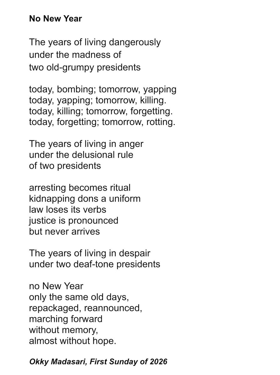 okkymadasari's tweet image. The years of living dangerously under the madness of two old-grumpy presidents 

The years of living in anger under the delusional rule of two presidents