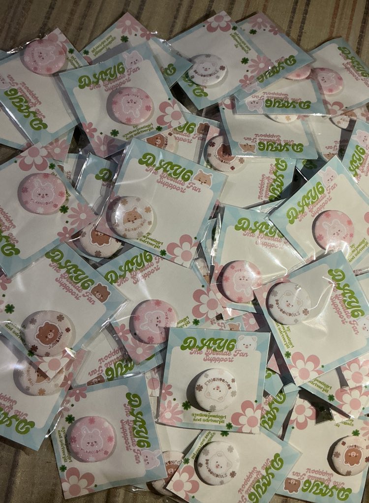 yellowpostitgrl's tweet image. done packing ~ 🐻🦊🐰🐶

catch me &amp;amp; @driverpil at the MyDay Zone (1:45 PM - 2:PM)! 

🍀Mbf, RT &amp;amp; Like (show proof on D-Day)
🍀Limited Quantity for trades (dm/reply)
🍀1 button pin per Myday (free to choose)
🍀No mugging!!!

see you on saturday! 🤍✊🏻
#DAY6_10th_Anniversary_Tour