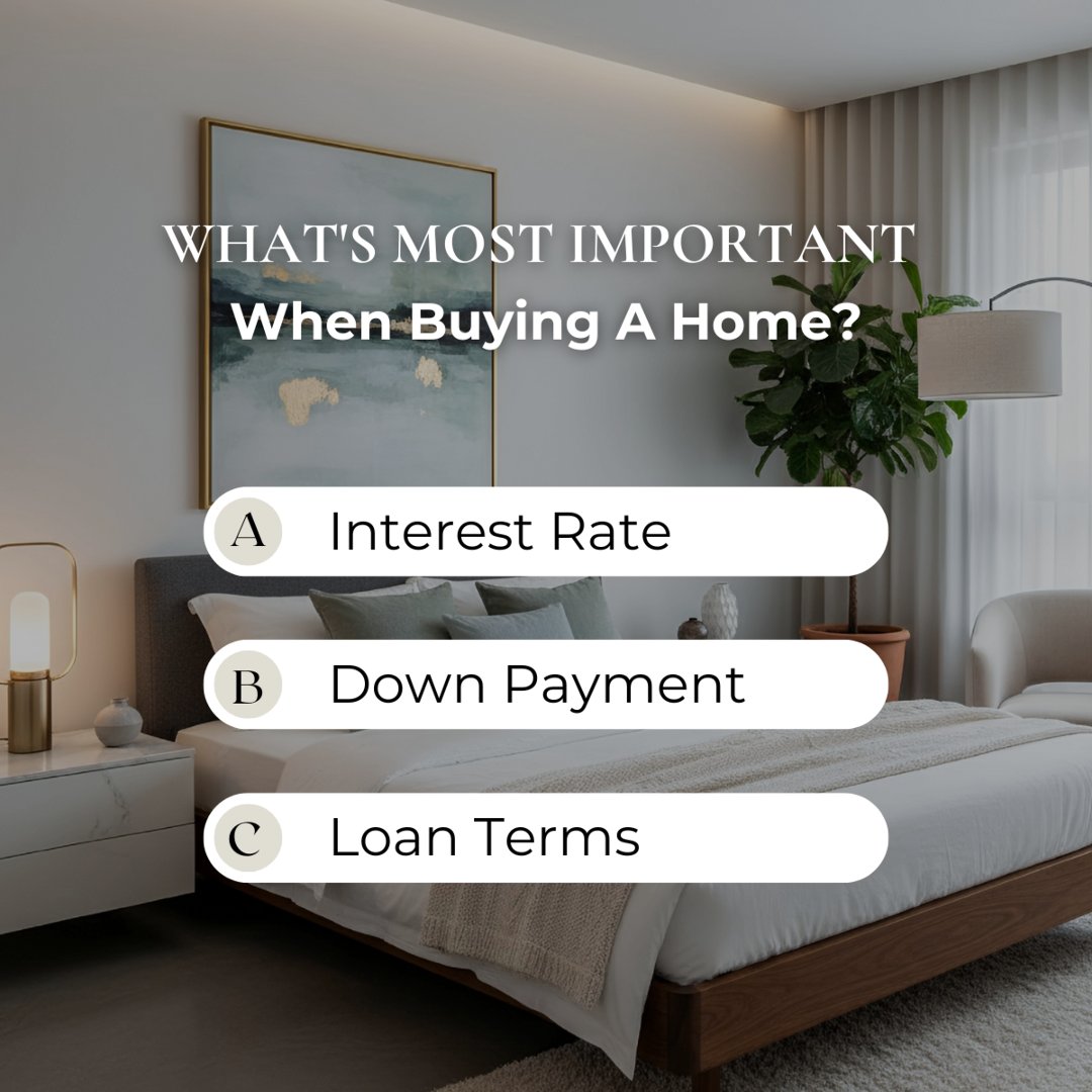 Every buyer’s situation is different, which is why understanding your unique needs is so important. 

What’s most important for your home-buying journey—interest rate, down payment, or loan term? Let’s figure out what works best for you! 🤔

#realestate #mortgage