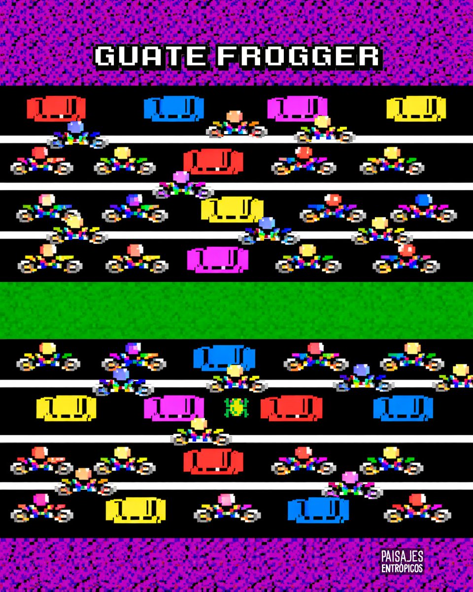 «Guate Frogger».

Una viñeta de Vicente Chapero. #OpiniónPzP