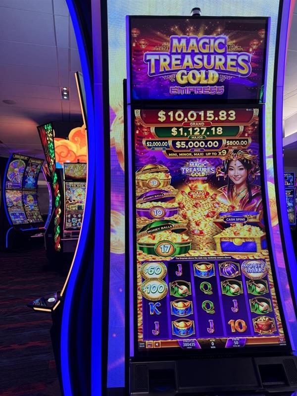 More money pots. More ways to win! Magic Treasures Gold™ brings the excitement with THREE money ball pots: Jackpot Bonus, Free Games Bonus, and Cash Spins Bonus. Fireworks fly as money pot bonuses ignite more thrills! 

#IGT #IGTGaming