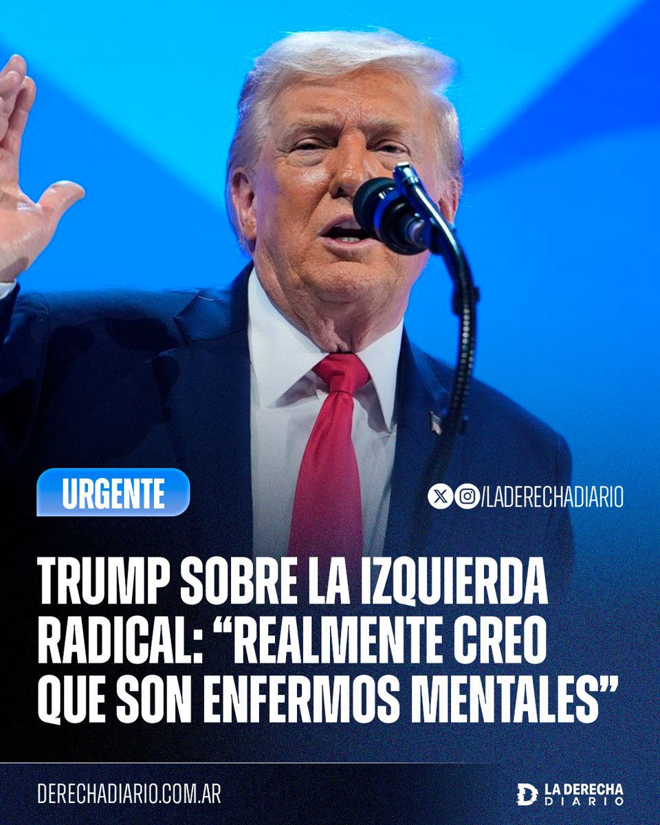 🚨🇺🇸 | Trump se desató y destruyó a la izquierda radical: "Realmente creo que son enfermos mentales".