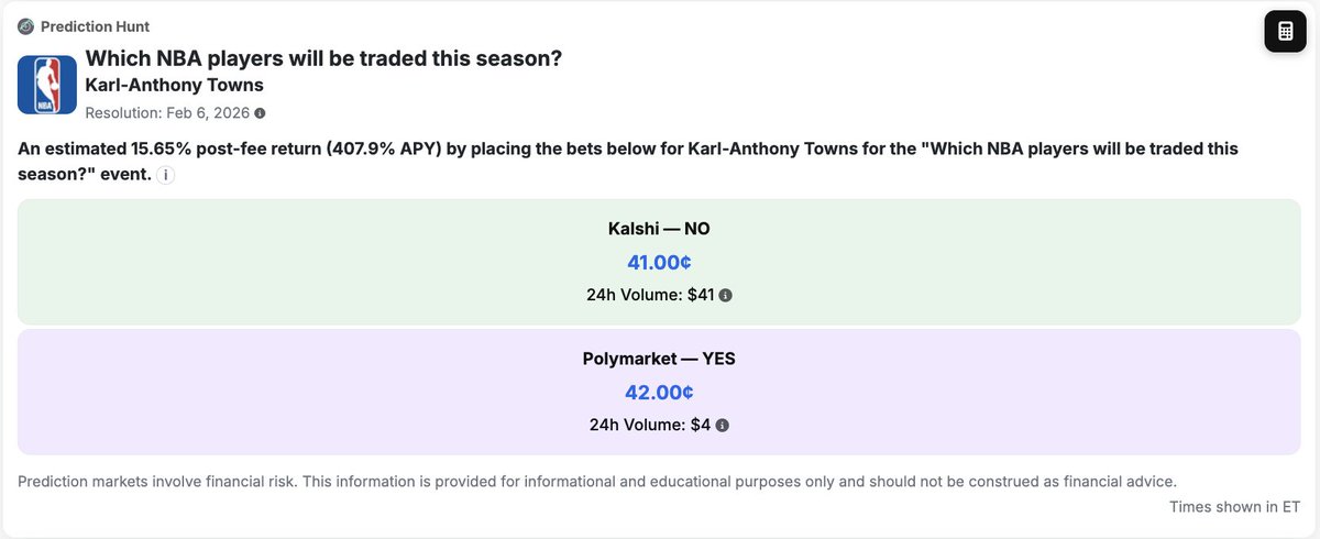 is KAT getting traded? markets are disagreeing here, which means there's an opportunity for arbitrage