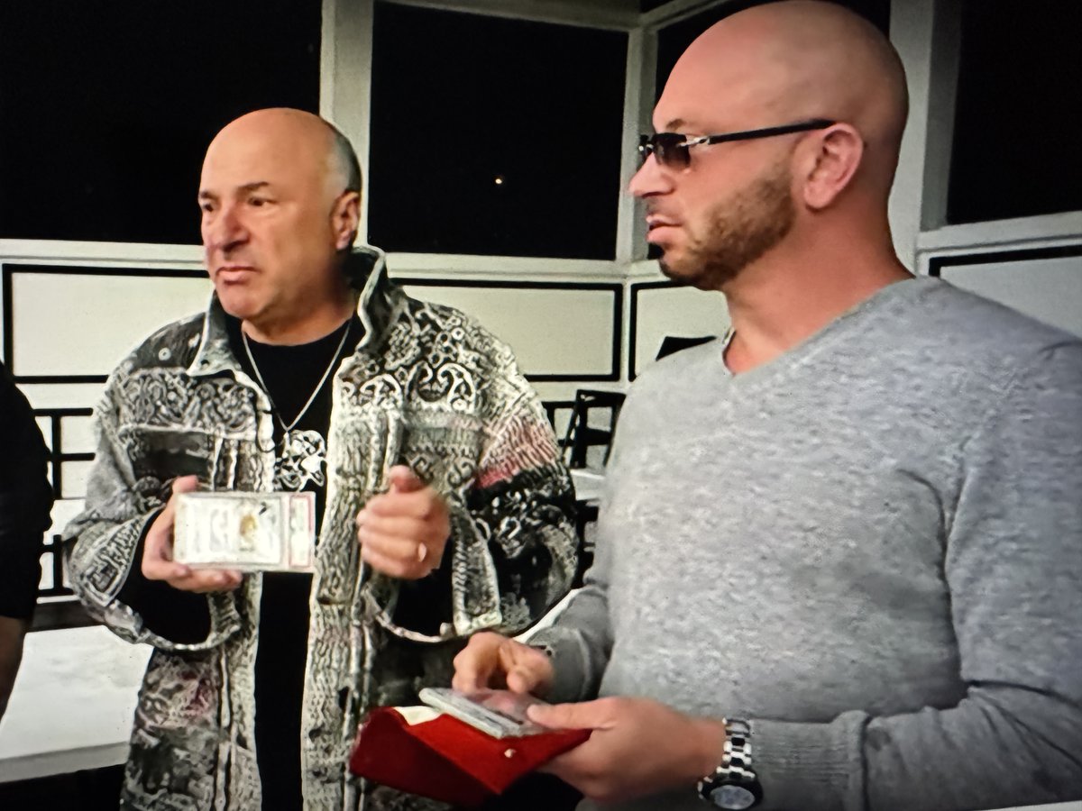 RonManX's tweet image. Mr Wonderful just shilled trading cards on national TV as the next fine art. Should have been NFT's.