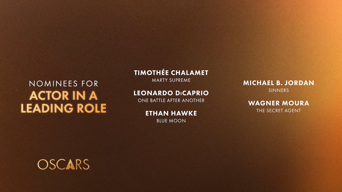 TheAcademy's tweet image. The nominations for Actor in a Leading Role go to... #Oscars