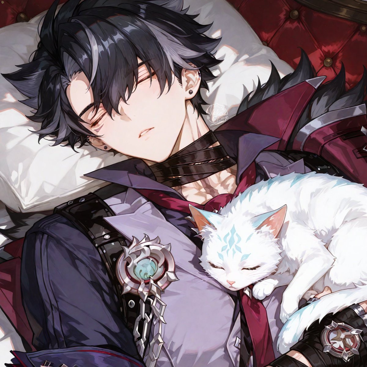 Nekocino_Pesca's tweet photo. #リオセスリ #Wriothesley #GenshinImpact https://t.co/iccAxbbnaX